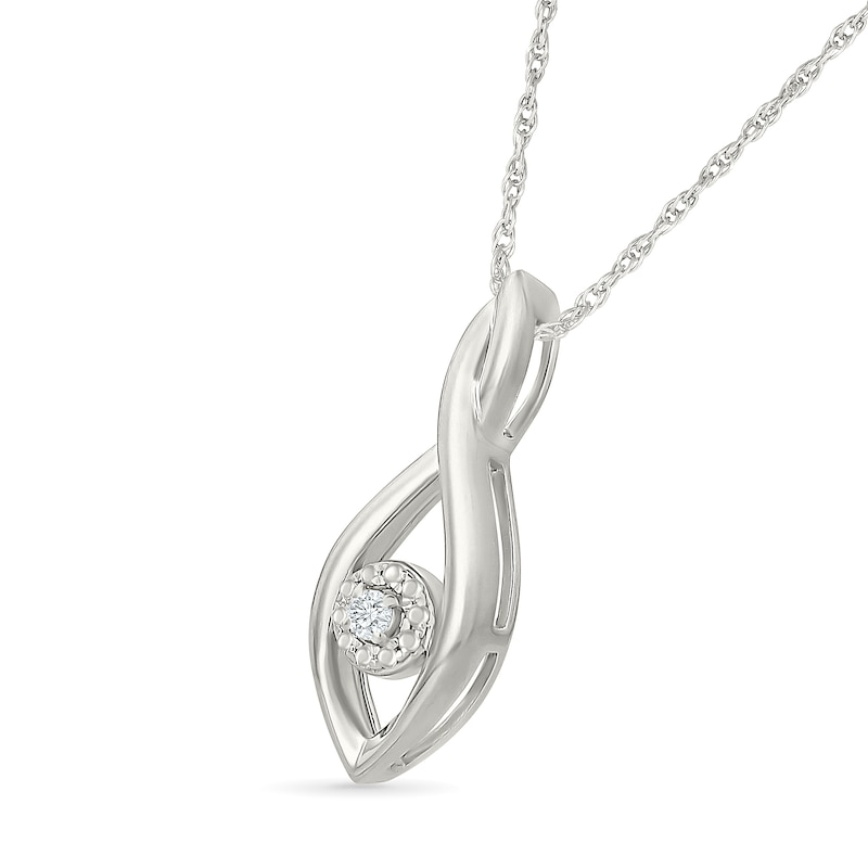 Main Image 2 of KAY Lab-Grown Diamonds Infinity Necklace 1/20 ct tw Sterling Silver