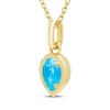 Thumbnail Image 2 of STUDIO BY KAY Pear-Shaped Swiss Blue Topaz Solitaire Necklace 24K Yellow Gold Vermeil Sterling Silver 18"