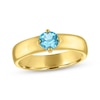 Thumbnail Image 1 of STUDIO BY KAY Round-Cut Swiss Blue Topaz Solitaire Ring 24K Yellow Gold Vermeil Sterling Silver