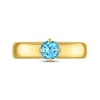 Thumbnail Image 3 of STUDIO BY KAY Round-Cut Swiss Blue Topaz Solitaire Ring 24K Yellow Gold Vermeil Sterling Silver