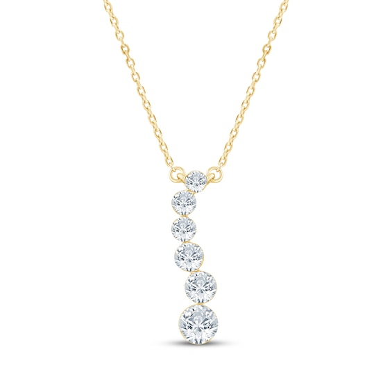 KAY Lab-Grown Diamonds Journey Necklace 1 ct tw 10K Yellow Gold 18"