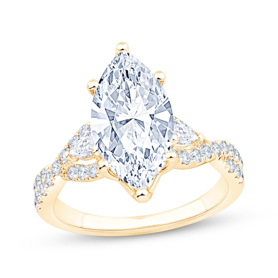 Now + Forever Lab-Grown Diamonds Certified Marquise-Cut Engagement Ring 3-1/2 ct tw 14K Gold
