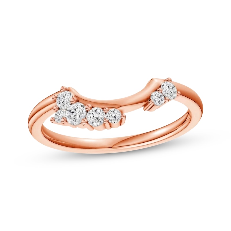 Main Image 1 of Now + Forever Diamond Contour Wraparound Band 1/5 ct tw 10K Rose Gold
