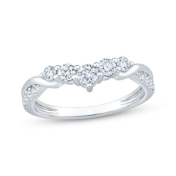 Now + Forever Lab-Grown Diamonds Contour Band 1/2 ct tw 14K White Gold