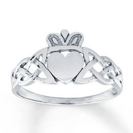 Claddagh Ring 14K White Gold