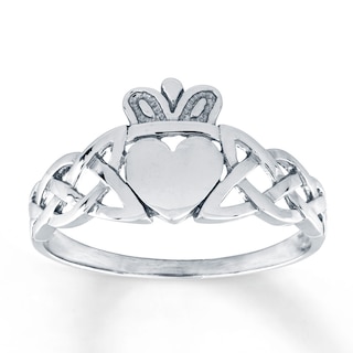 Claddagh Ring 14K White Gold