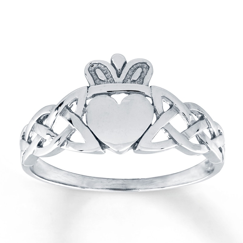 Claddagh Ring 14K White Gold