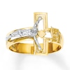 Thumbnail Image 1 of Men's Crucifix Ring 14K Two-Tone Gold