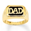 Thumbnail Image 1 of Men's Dad Ring Black Onyx with Diamonds 14K Yellow Gold