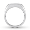 Thumbnail Image 1 of Men's Black Onyx Eagle Ring 1/20 ct tw Diamonds 10K White Gold