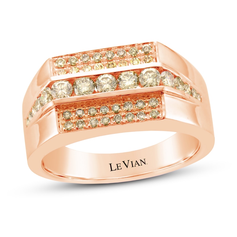 Le Vian Men's Diamond Ring 7/8 ct tw 14K Strawberry Gold