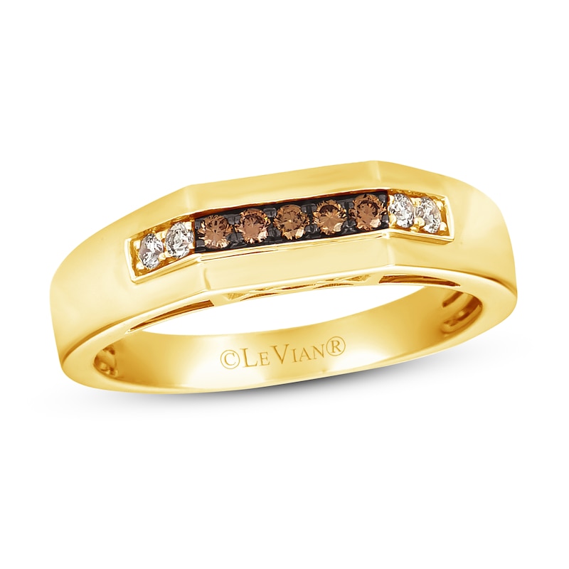 Main Image 1 of Le Vian Men's Diamond Ring 1/5 ct tw 14K Honey Gold