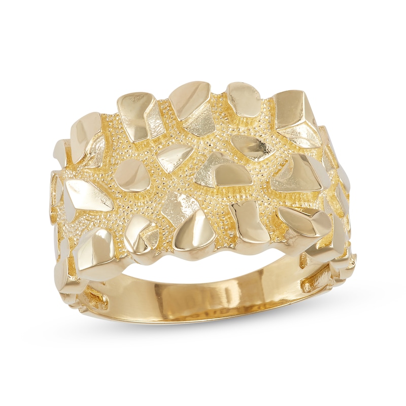 Main Image 1 of Men's Nugget Ring 10K Yellow Gold