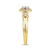 Thumbnail Image 5 of Now + Forever Round-Cut Diamond Halo Engagement Ring 1/3 ct tw 10K Yellow Gold
