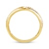 Thumbnail Image 12 of Now + Forever Men's Diamond &quot;X&quot; Wedding Band 1/5 ct tw 10K Yellow Gold
