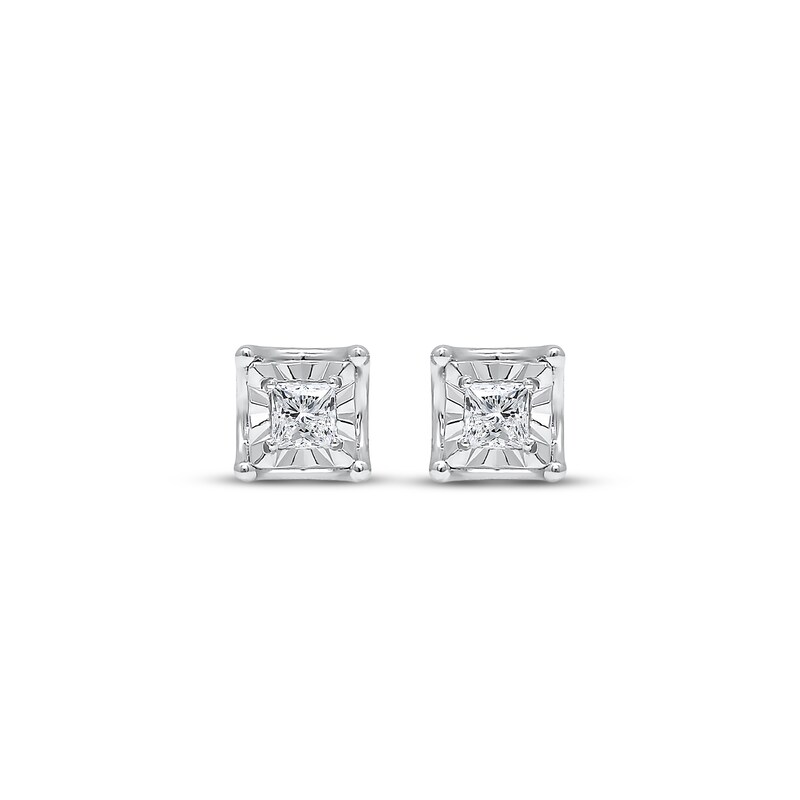 Princess-Cut Diamond Stud Earrings 1/3 ct tw Sterling Silver