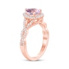 Thumbnail Image 2 of Now + Forever Pear-Shaped Light Amethyst & Round-Cut Diamond Twist Shank Engagement Ring 3/8 ct tw 14K Rose Gold Size 7