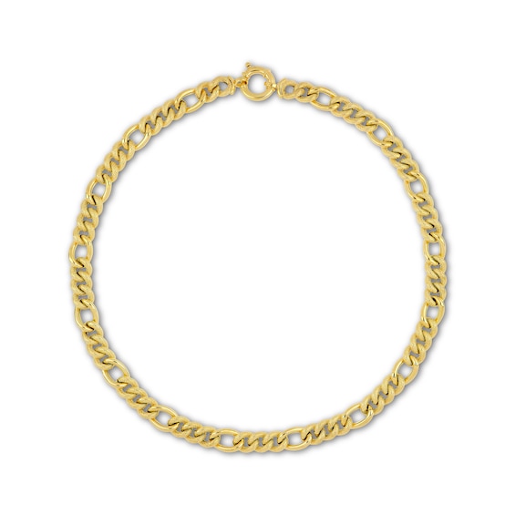 Kay Italian Brilliance Diamond-Cut Figaro Chain Necklace 14K Yellow Gold 18"