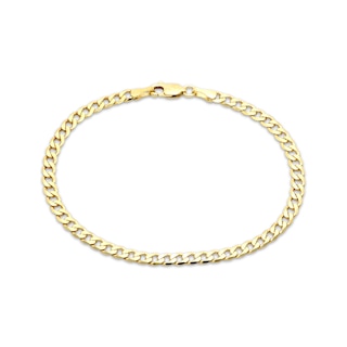 Curb Chain Bracelet 3.9mm Solid 10K Yellow Gold 7.5”
