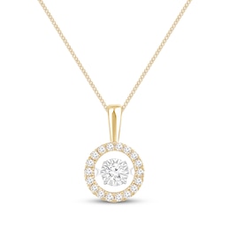 Unstoppable Love Round-Cut Diamond Necklace 1/3 ct tw 10K Yellow Gold 19"