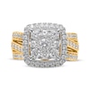 Thumbnail Image 1 of Multi-Diamond Center Cushion-Frame Engagement Ring 2 ct tw 14K Yellow Gold