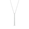 Thumbnail Image 1 of Diamond Vertical Bar Necklace 1/10 ct tw 10K White Gold 18"