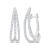 Thumbnail Image 0 of Unstoppable Love Diamond Three-Row Split Hoop Earrings 1 ct tw 10K White Gold