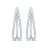 Thumbnail Image 1 of Unstoppable Love Diamond Three-Row Split Hoop Earrings 1 ct tw 10K White Gold