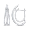 Thumbnail Image 2 of Unstoppable Love Diamond Three-Row Split Hoop Earrings 1 ct tw 10K White Gold