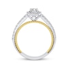 Thumbnail Image 3 of Threads of Love Round-Cut Diamond Halo Engagement Ring 5/8 ct tw 14K Two-Tone Gold