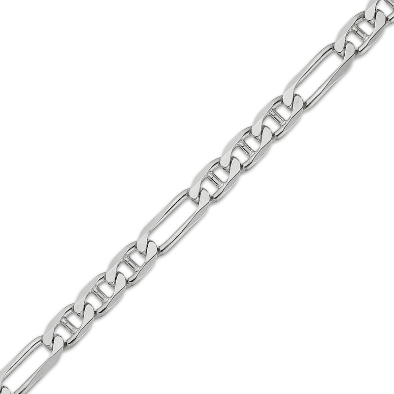 Main Image 1 of 6.5mm Diamond-Cut Figaro Chain Bracelet Solid Sterling Silver 8.5"