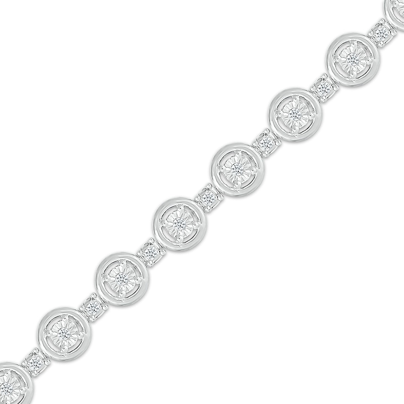 Diamond Tennis Bracelet 1/4 ct tw Round-cut Sterling Silver 7.25"