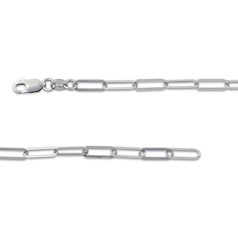 Main Image 2 of Paperclip Chain Necklace Solid Sterling Silver 20&quot;