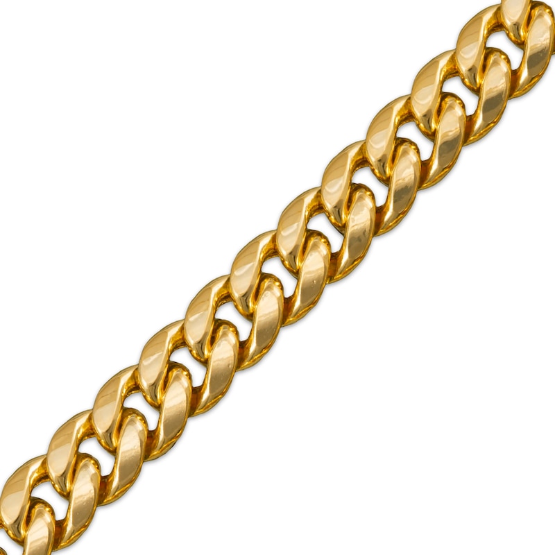 Main Image 2 of Cuban Curb Chain Necklace Hollow 10K Yellow Gold 24&quot;