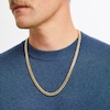 Thumbnail Image 4 of Cuban Curb Chain Necklace Hollow 10K Yellow Gold 24&quot;
