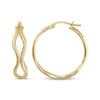 Thumbnail Image 1 of Reaura Wavy Double Hoop Earrings Repurposed 14K Yellow Gold 23mm