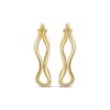 Thumbnail Image 1 of Reaura Wavy Double Hoop Earrings Repurposed 14K Yellow Gold 23mm