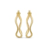 Thumbnail Image 2 of Reaura Wavy Double Hoop Earrings Repurposed 14K Yellow Gold 23mm