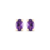 Thumbnail Image 1 of Oval-Cut Amethyst Solitaire Stud Earrings 14K Yellow Gold