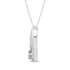 Thumbnail Image 1 of Love Ignited Diamond Flame Necklace 1/8 ct tw Sterling Silver 18"
