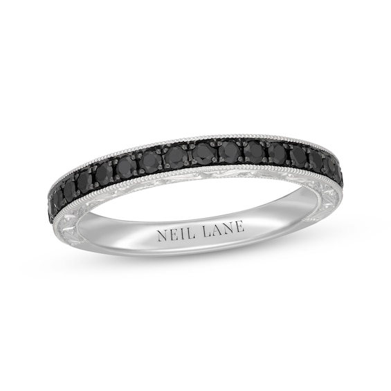 Neil Lane Black Diamond Anniversary Ring 1/ ct tw 14K White Gold