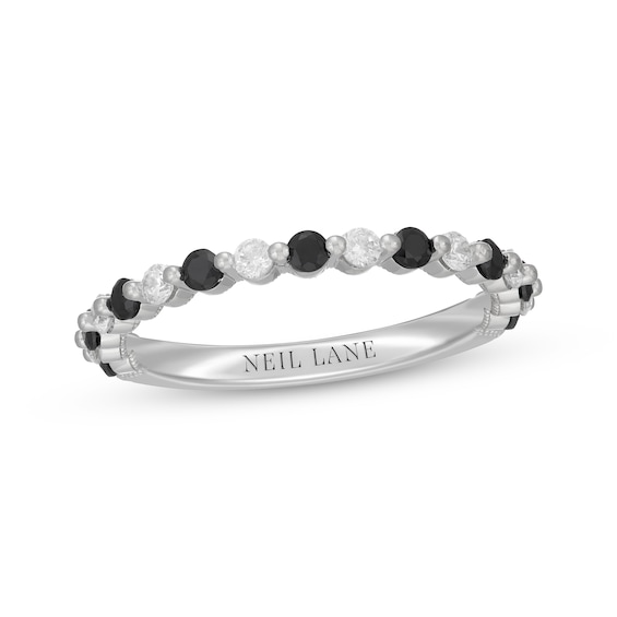 Neil Lane Black & White Diamond Anniversary Ring 1/2 ct tw 14K White Gold