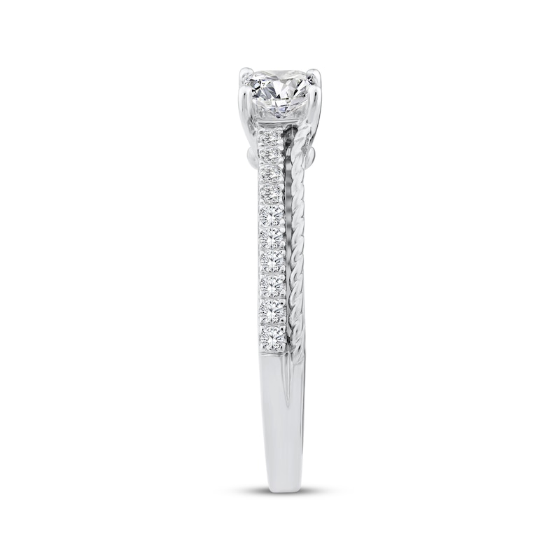Main Image 2 of Threads of Love Princess-Cut Diamond Engagement Ring 5/8 ct tw 14K White Gold
