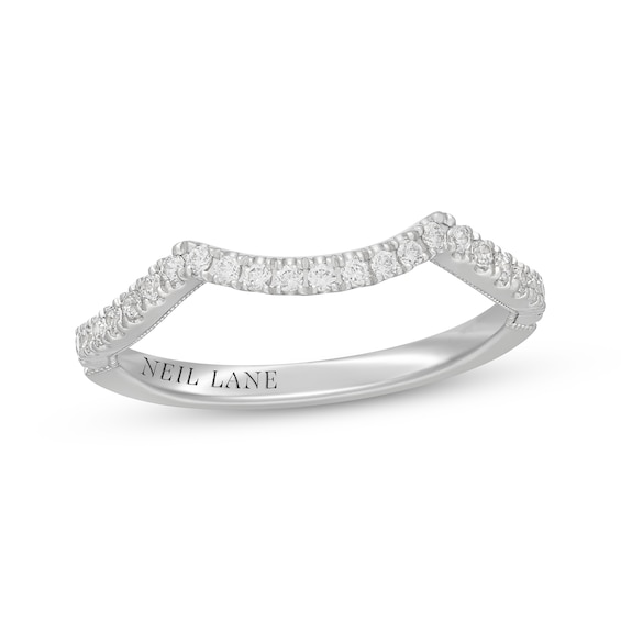 Neil Lane Diamond Contour Wedding Band 1/4 ct tw 14K White Gold