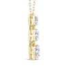 Thumbnail Image 2 of Memories Moments Magic Lab-Grown Diamond Graduated Three-Stone Necklace 1-1/2 ct tw 14K Yellow Gold 18&quot;