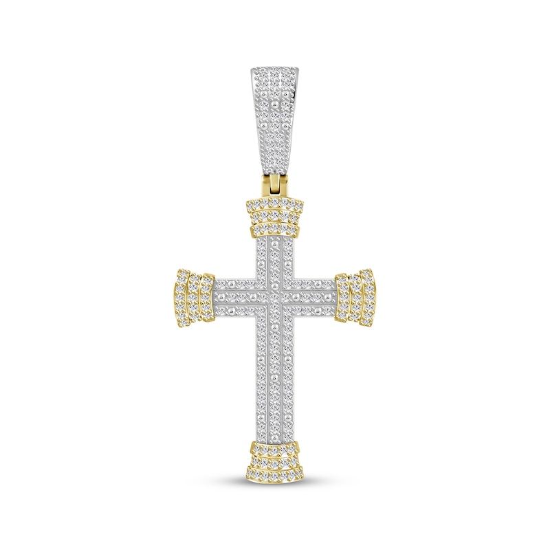Main Image 1 of Men's Diamond Cross Charm 1/2 ct tw 10K Yellow Gold