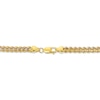 Thumbnail Image 3 of Diamond-Cut Square Curb Chain Necklace 5.6mm Hollow 10K Yellow Gold 22&quot;