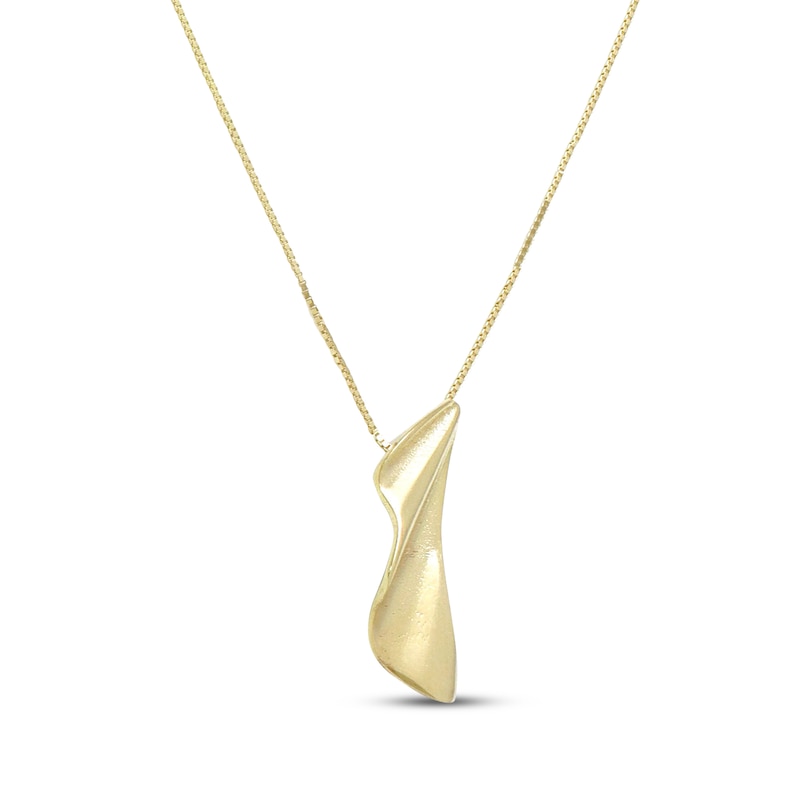 Main Image 2 of Wavy Wing Necklace 10K Yellow Gold 18&quot;