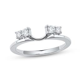 Now + Forever Diamond Solitaire Enhancer Ring 1/4 ct tw 14K White Gold