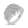 Thumbnail Image 2 of Diamond Multi-Row Curve Fashion Ring 1/4 ct tw Sterling Silver